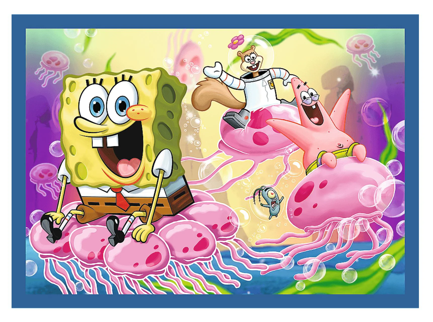 Puzzle 4 in 1 Trefl Viata subacvatica a lui Sponge Bob foto