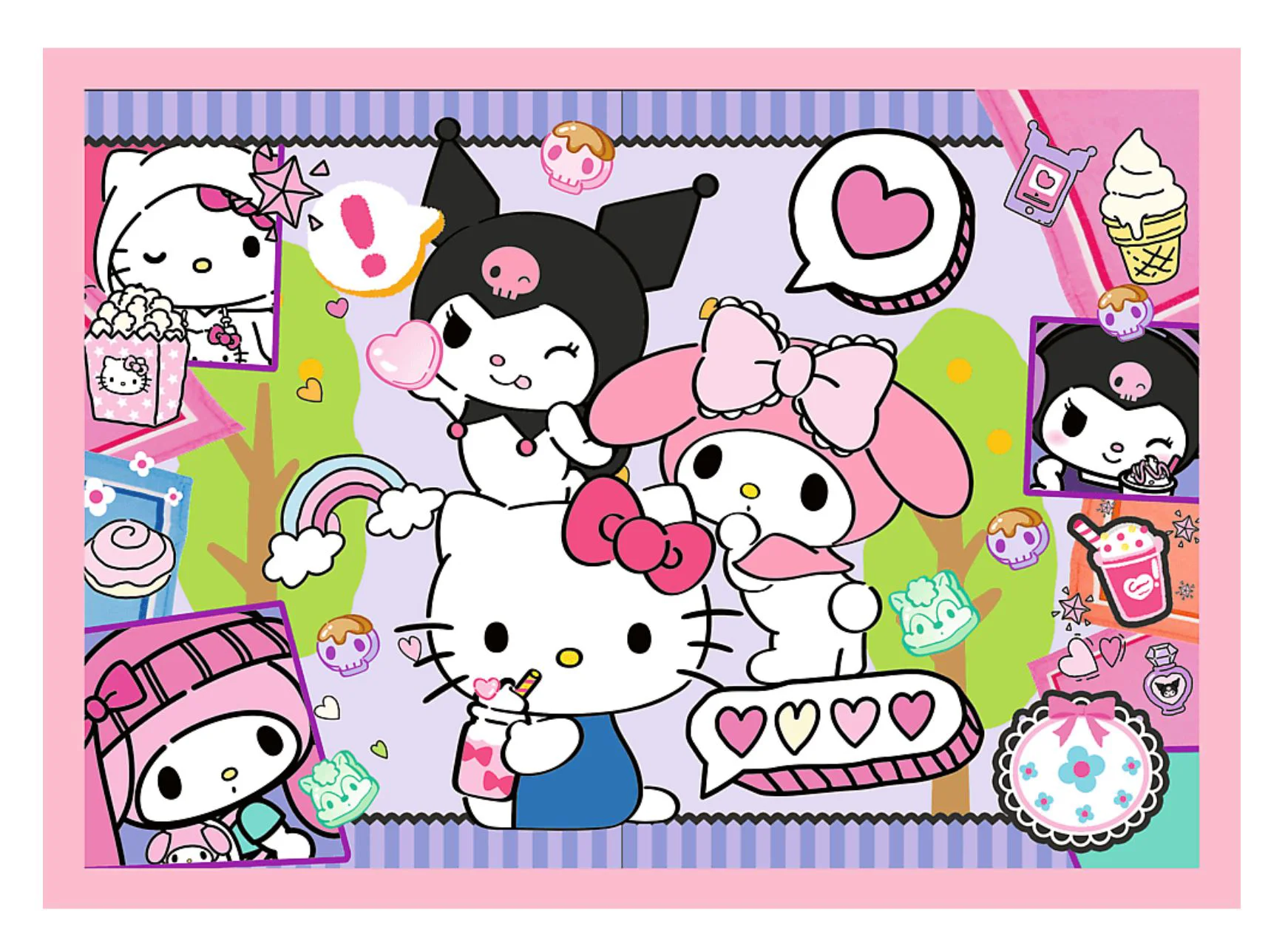 Puzzle 4 in 1 Trefl Hello Kitty Aventuri dulci foto