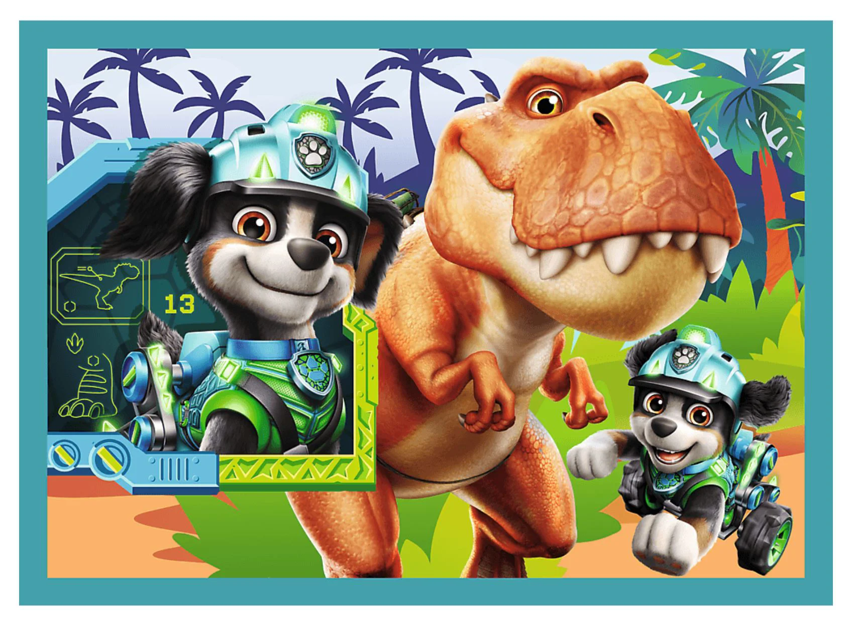 Puzzle 4 in 1 Trefl Paw Patrol Povesti de pe insula dinozaurilor foto