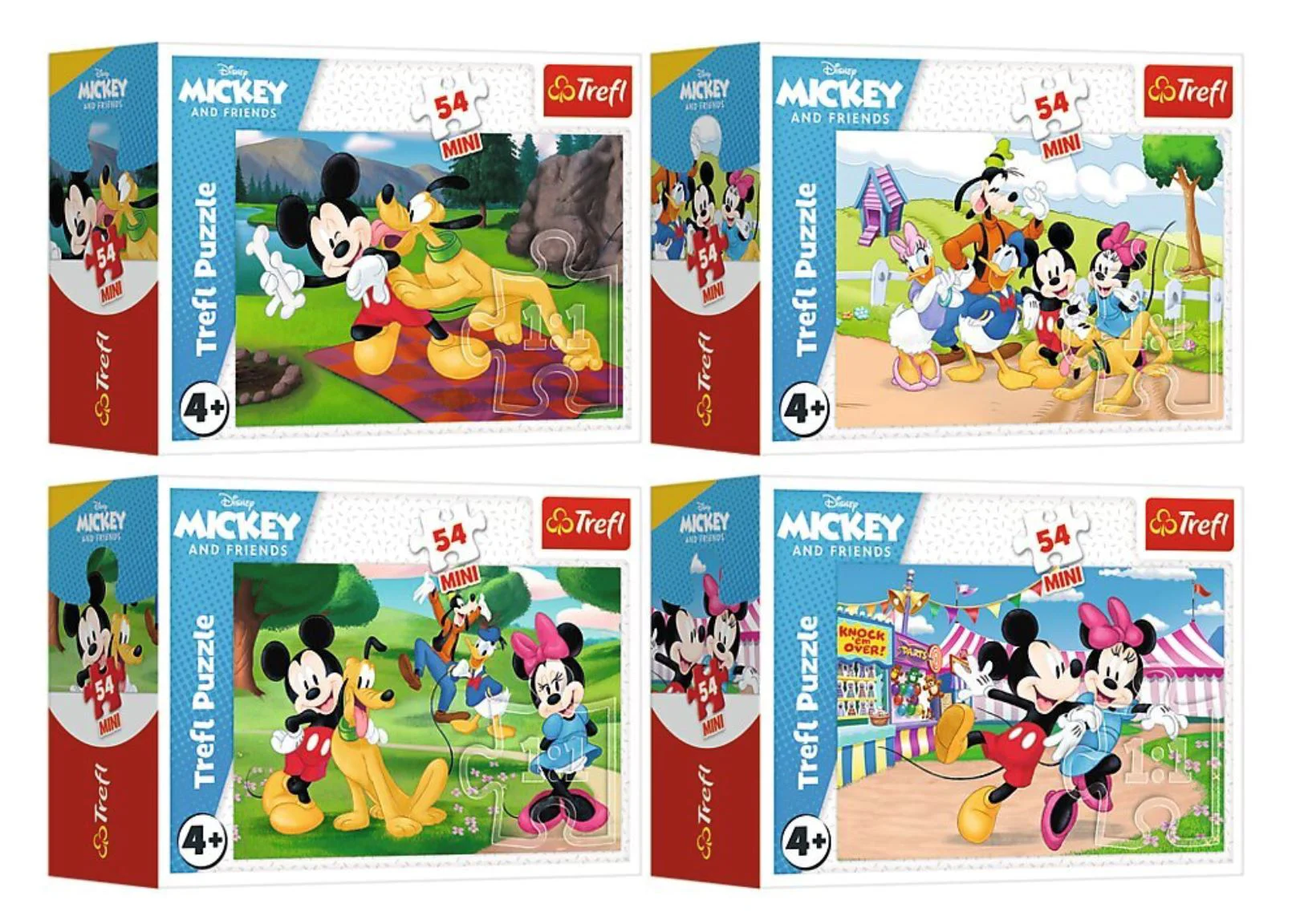 Puzzle Trefl Aventurile nebunesti ale lui Mickey Mouse, 54 Mini el. foto