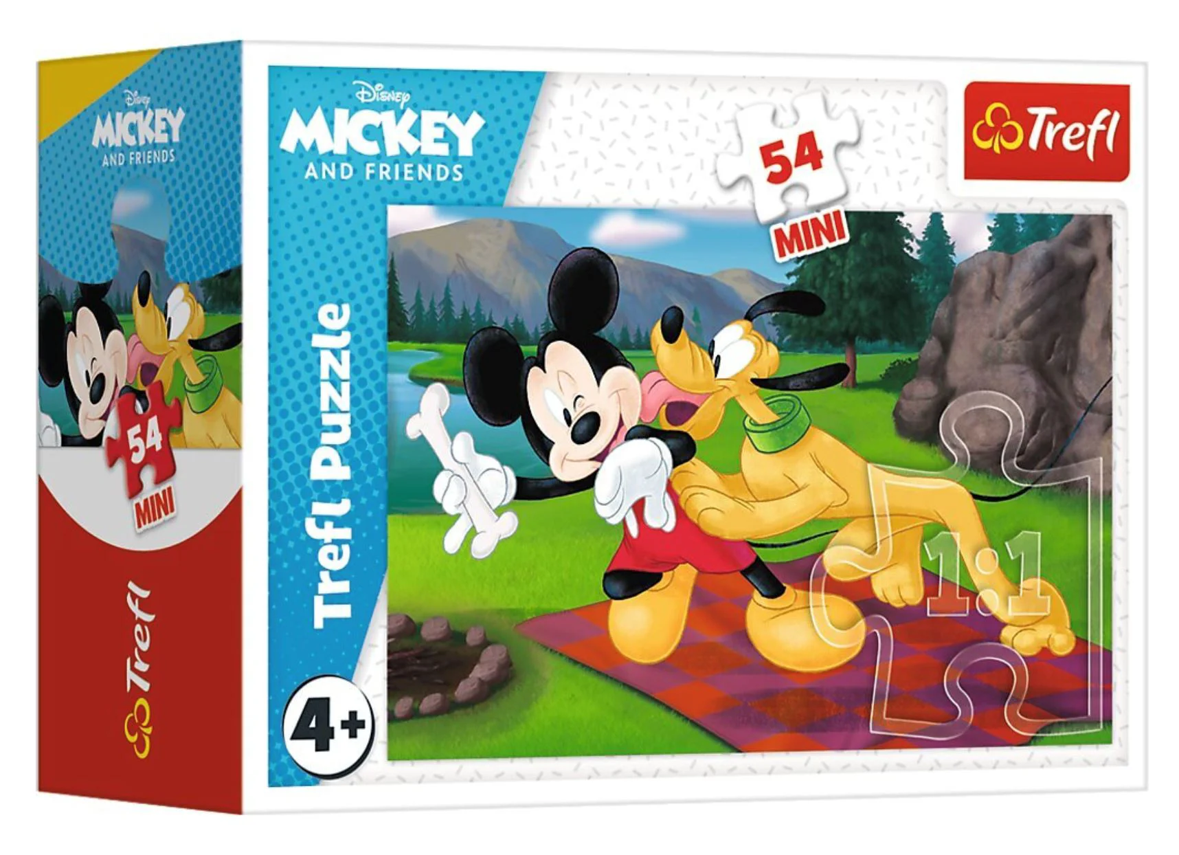 Puzzle Trefl Aventurile nebunesti ale lui Mickey Mouse, 54 Mini el. foto