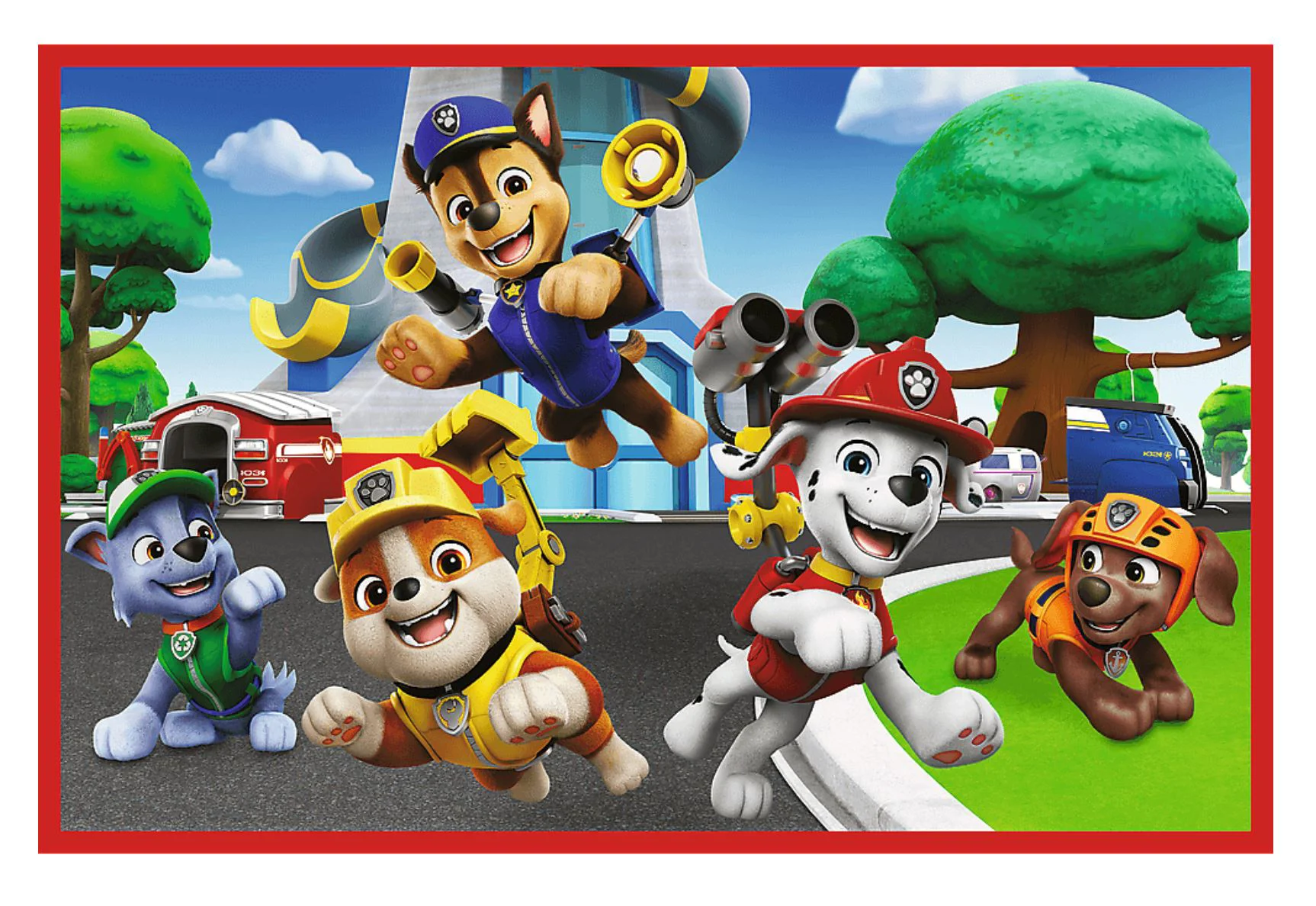 Puzzle Trefl O zi distractiva cu Patrula Catelusilor, 2x24 el. foto