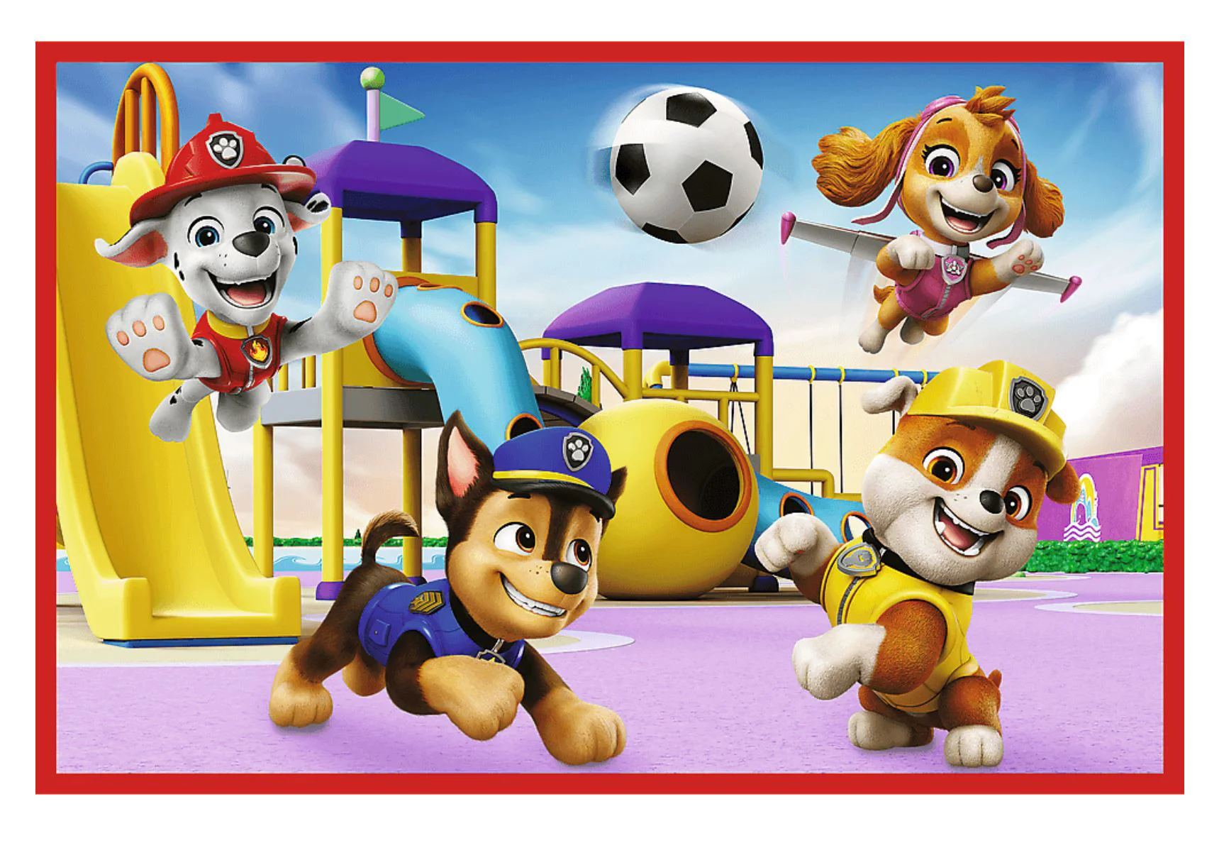 Puzzle Trefl O zi distractiva cu Patrula Catelusilor, 2x24 el. foto
