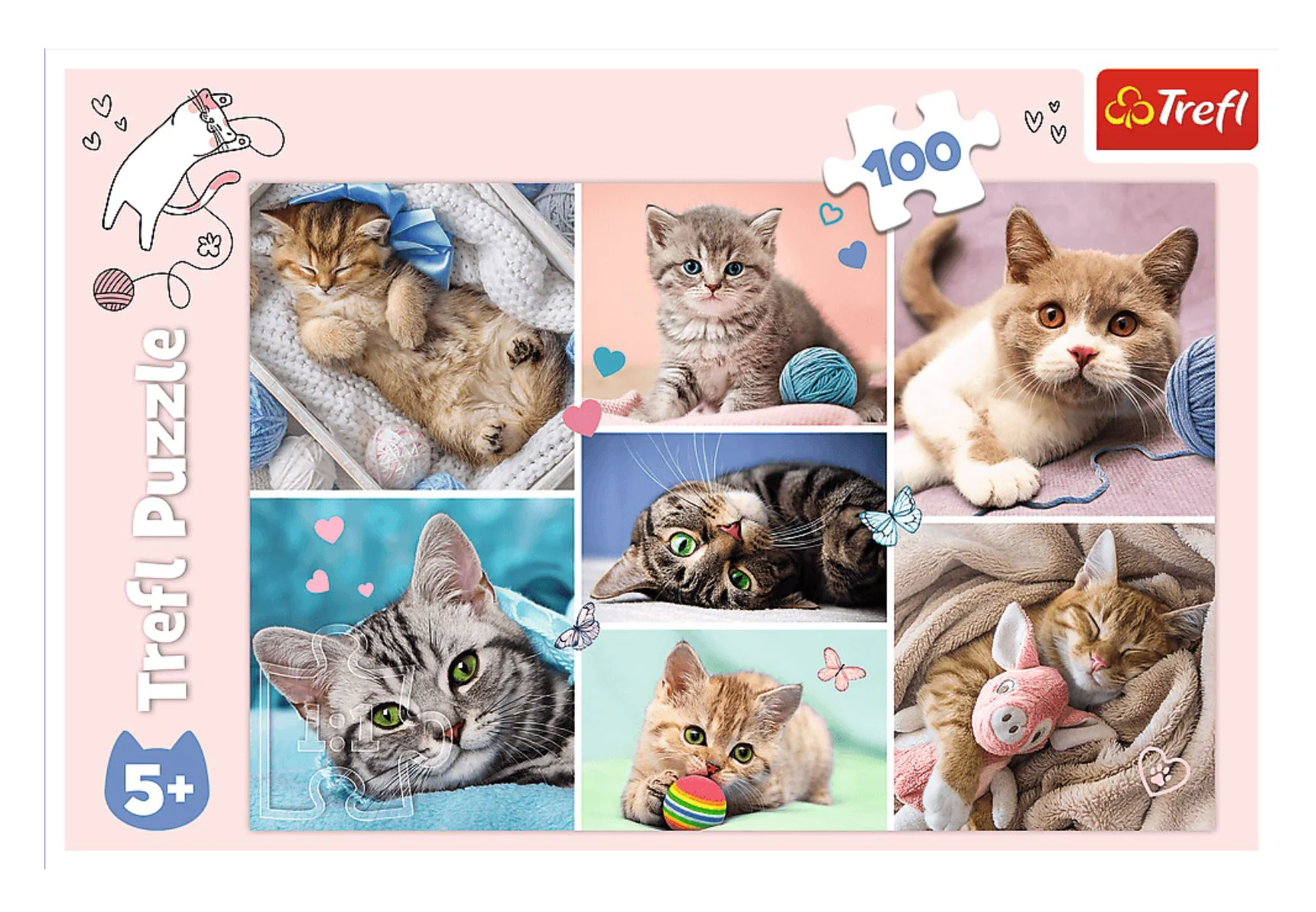 Puzzle Trefl In lumea pisicilor, 100 el. foto