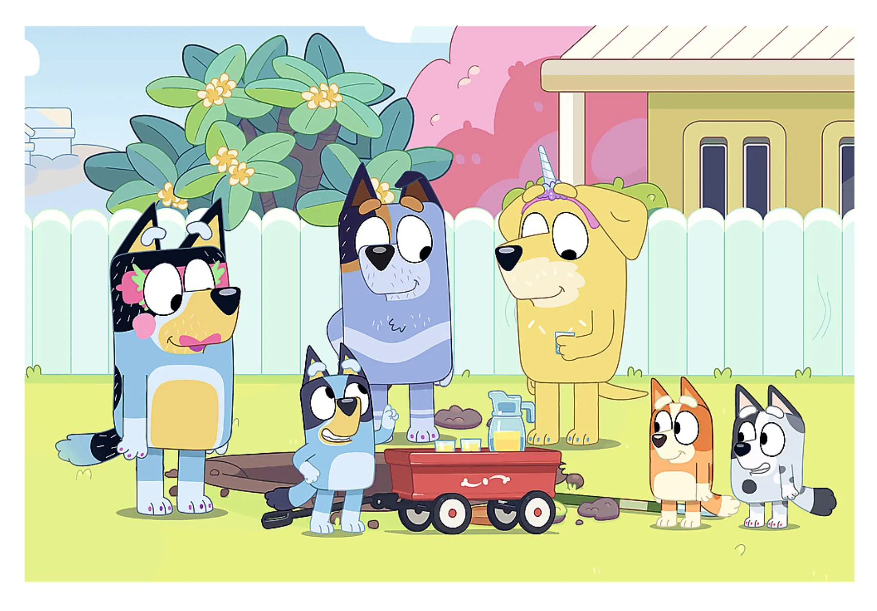 Puzzle Trefl Lumea fericita a lui Bluey, 100 el. foto