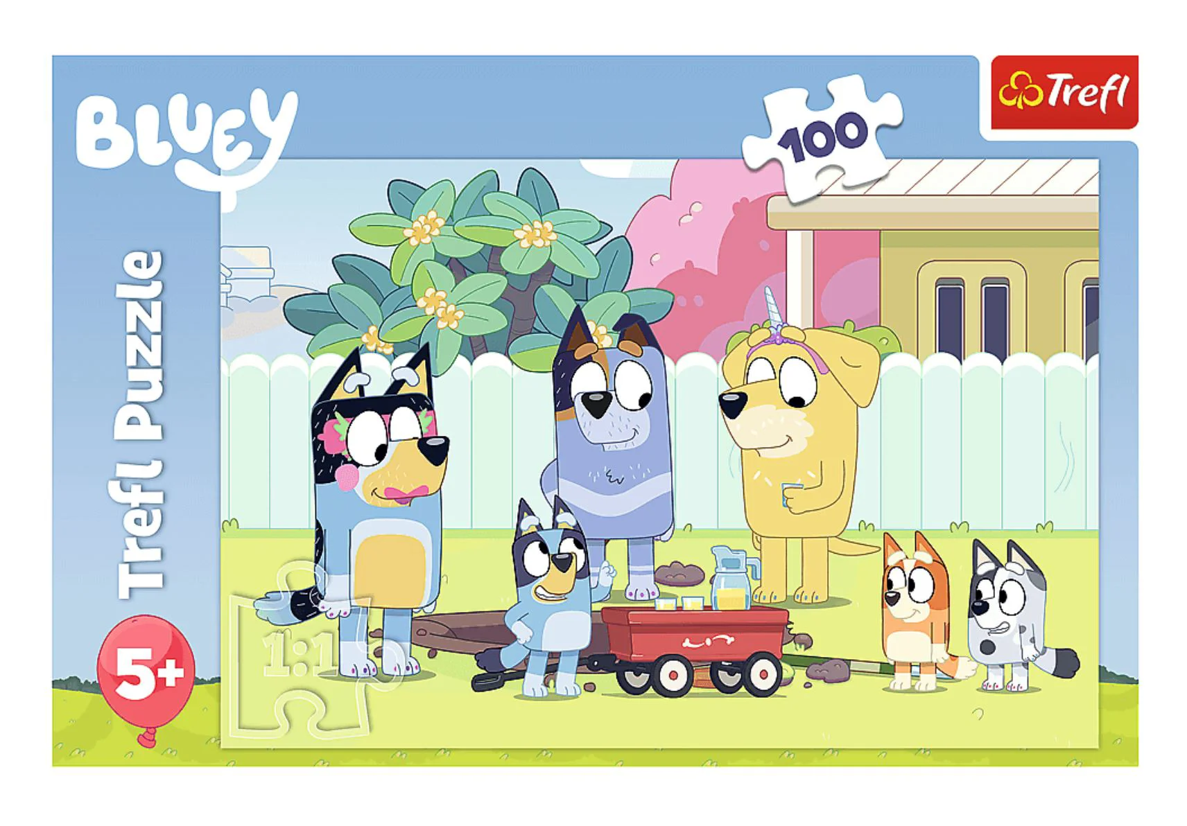 Puzzle Trefl Lumea fericita a lui Bluey, 100 el. foto