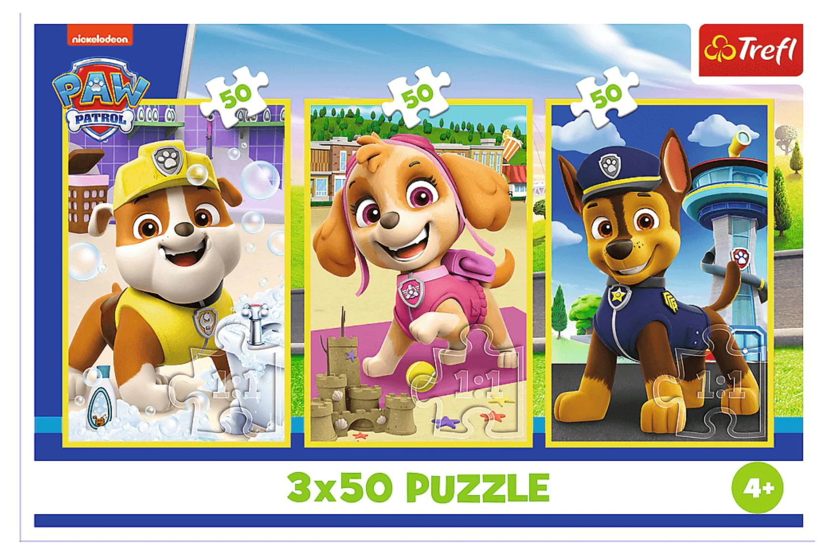 Puzzle 3 in 1 Trefl Patrula catelusilor, 3x50 el. foto