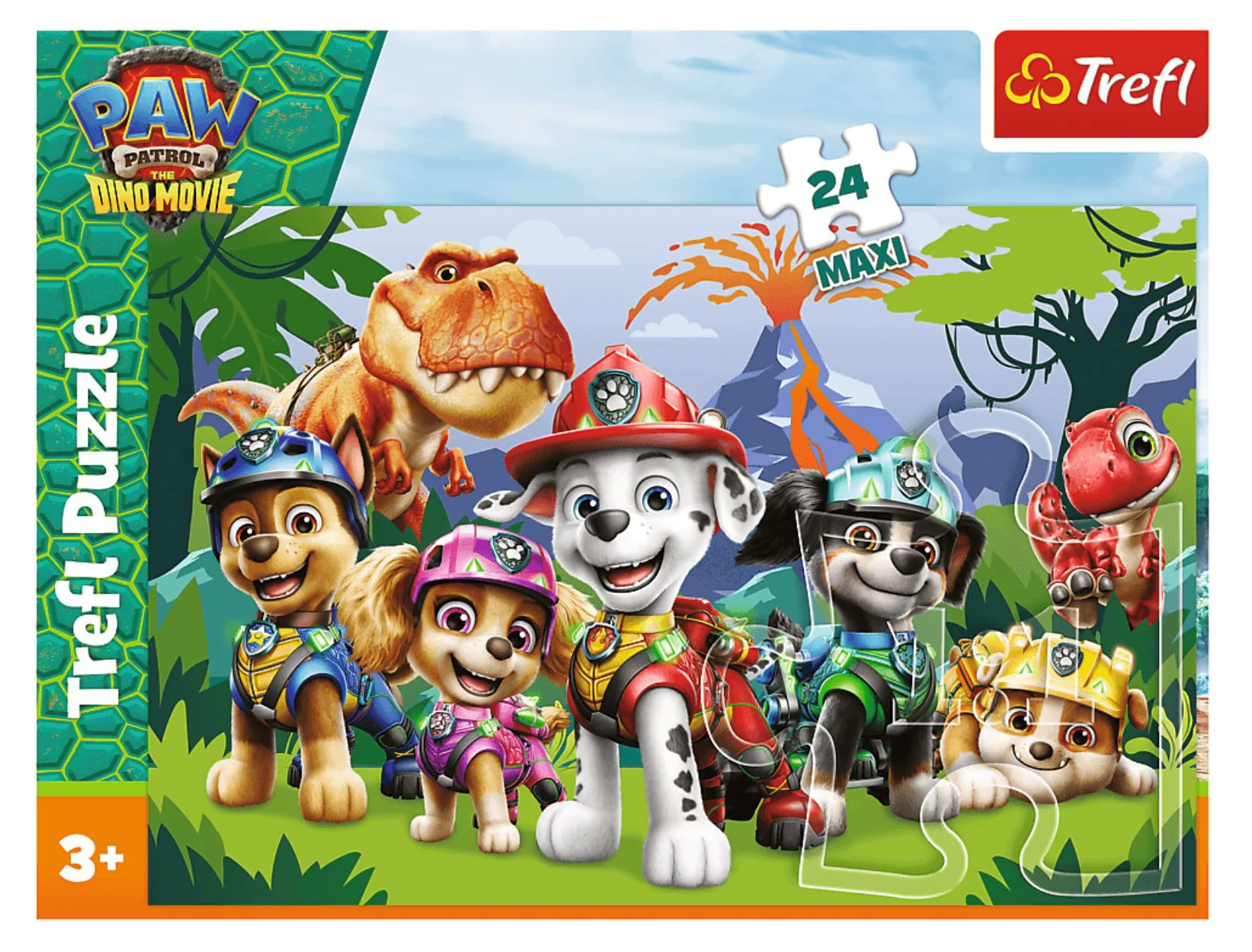 Puzzle Trefl Paw Patrol: Prietenie preistorica, 24 Maxi el. foto