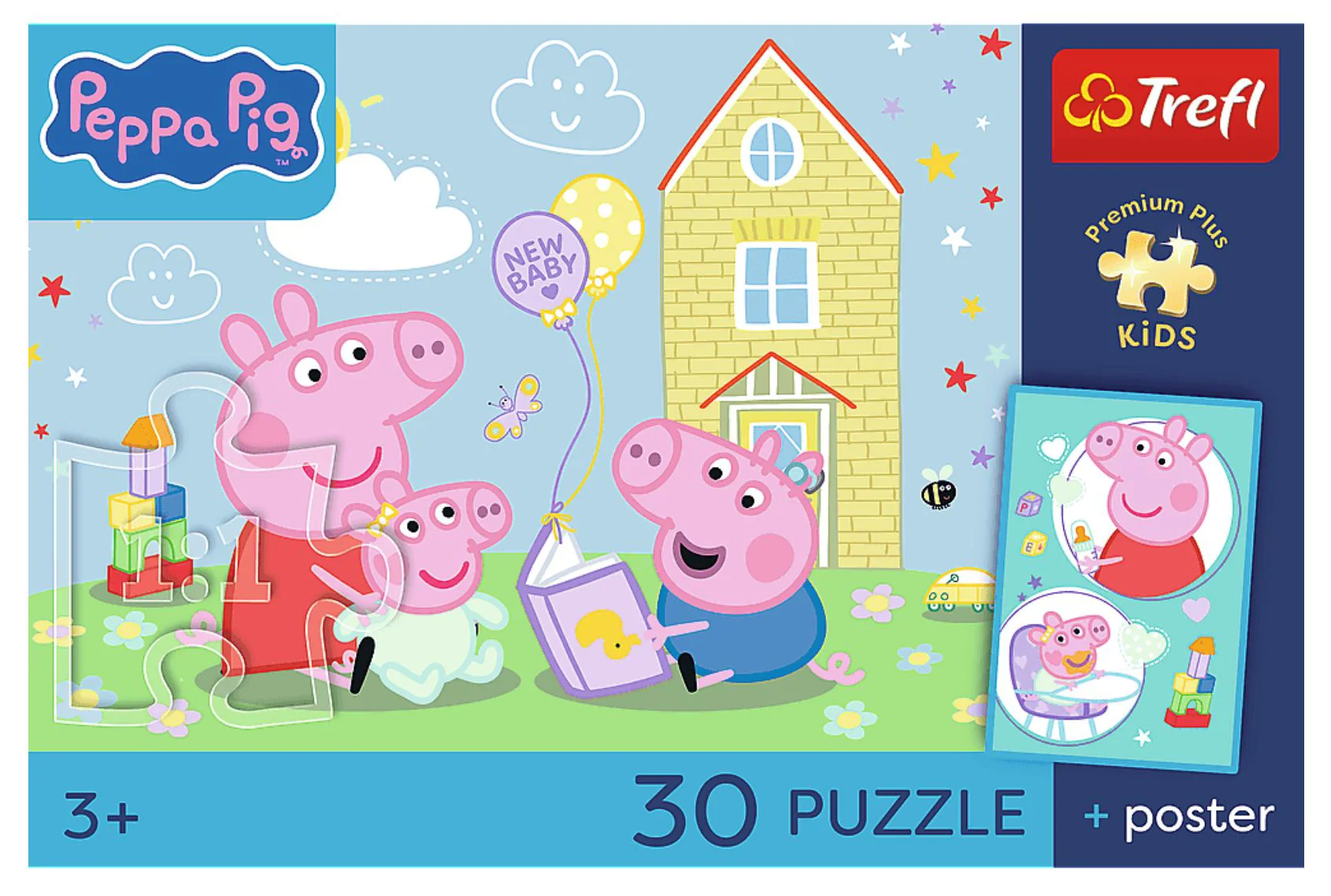 Puzzle Trefl Purcelusa Peppa are un plan, 30 el. foto