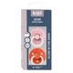 Set 2 suzete rotunde din latex BIBS Colour Glow Baby Pink/Tango (0-6 luni) foto