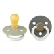 Set 2 suzete rotunde din latex BIBS Colour Glow Sage/Pine (0-6 luni) foto