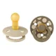 Set 2 suzete rotunde din latex BIBS Colour Polka dot Vanilla/Dark Oak (6-18 luni) foto