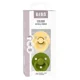 Set 2 suzete rotunde din latex BIBS Colour Pale Butter/Wasabi (6-18 luni) foto