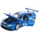 Металлическая машинка BMW M6 GT3 с инерционным механизмом, светом и звуком, Синяя, 1:24 foto