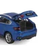Металлическая машинка BMW X6 с инерционным механизмом, светом и звуком, Синяя, 1:26 foto