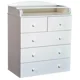 Комод с пеленальным столиком и 5 ящиками PernaMea HappyBaby Pro 800 DSP White foto