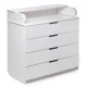 Комод с пеленальным столиком и 4 ящиками PernaMea HappyBaby Pro 800 MDF White foto