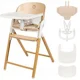 Scaun pentru hranire 3 in 1 Lionelo Celia White Natural Wood foto