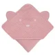 Полотенце с капюшоном из муслина Lionelo Pink Baby, 80x80 см foto