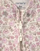 Carter's Set 2 pijamale cu talpa Tiny Flowers foto