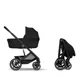 Коляска 2 в 1 Cybex Balios S Matt Black Moon Black 2026 со складной люлькой foto
