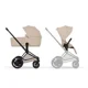 Коляска 2 в 1 Cybex e-Priam Matt Black Cozy Beige 2026 foto