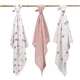 Супермягкие муслиновые пелёнки BabyOno Pink, 3 шт. foto