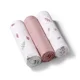 Супермягкие муслиновые пелёнки BabyOno Rose, 3 шт. foto