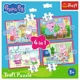Puzzle 4 in 1 Trefl Purcelusa Peppa iubeste aventurile foto