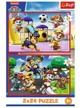 Puzzle Trefl O zi distractiva cu Patrula Catelusilor, 2x24 el. foto
