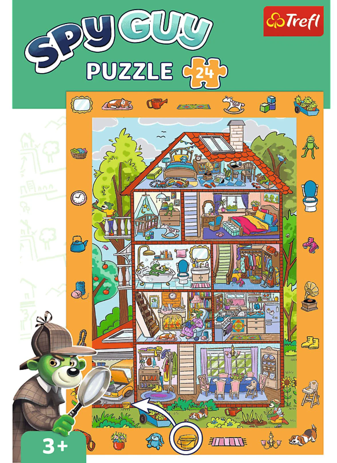 Puzzle Trefl Spy Guy In casa, 24 el. foto