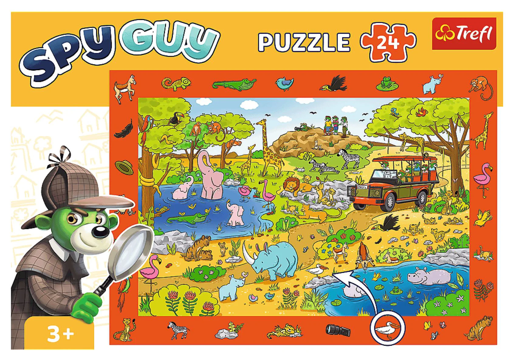 Puzzle Trefl Spy Guy Safari, 24 el. foto