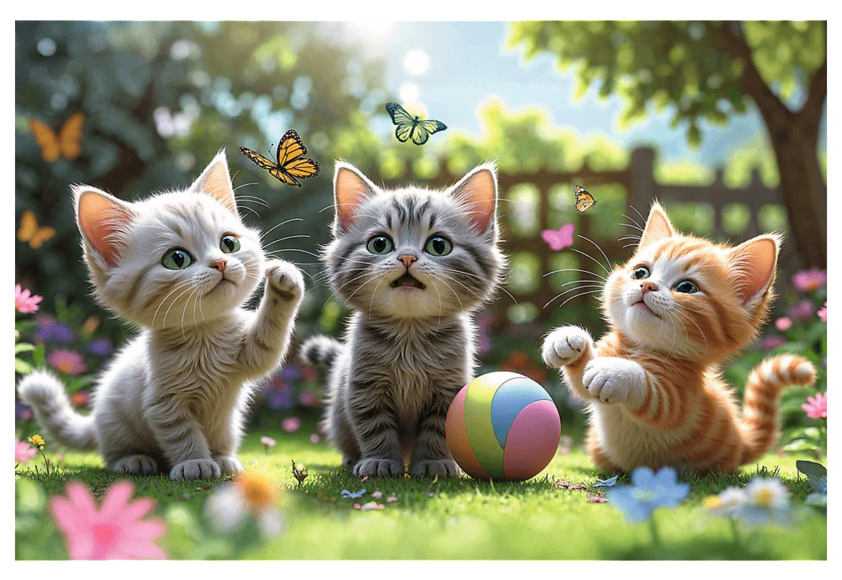 Puzzle Trefl Trei pisoi, 60 el. foto