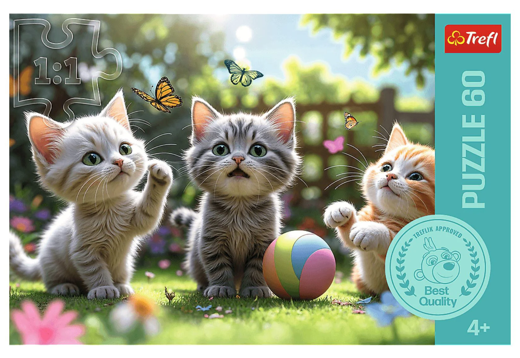 Puzzle Trefl Trei pisoi, 60 el. foto