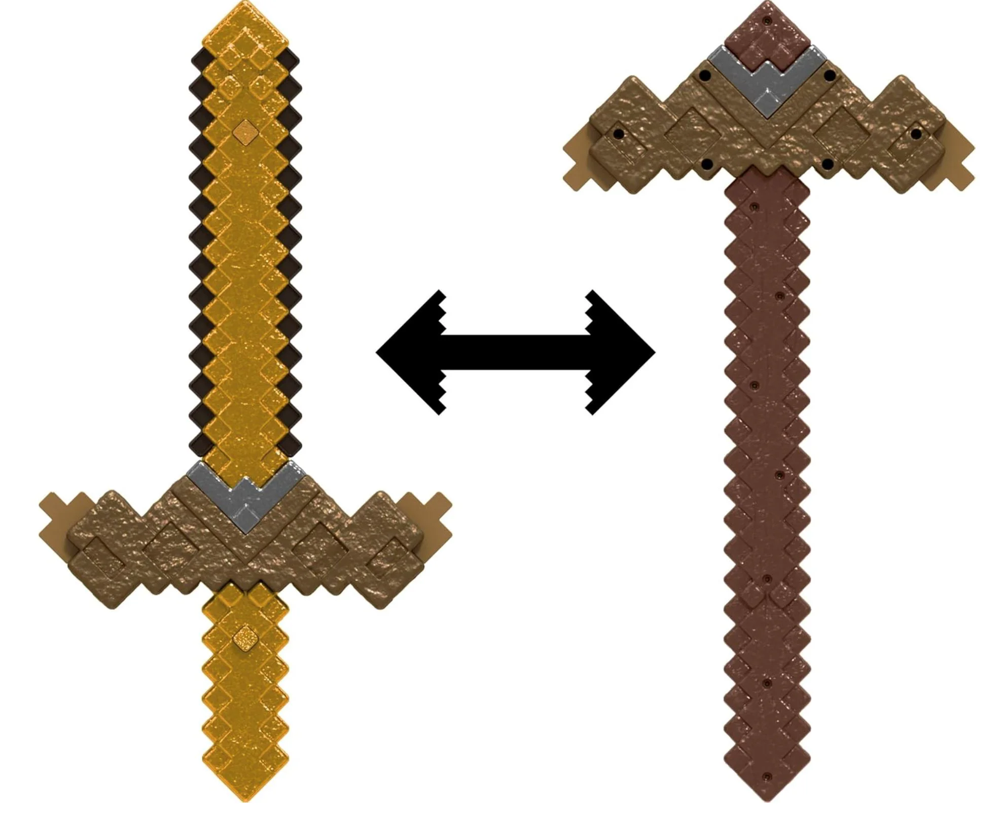 Jucarie 2 in 1 Mattel Minecraft Sabie si tarnacop pixelat foto
