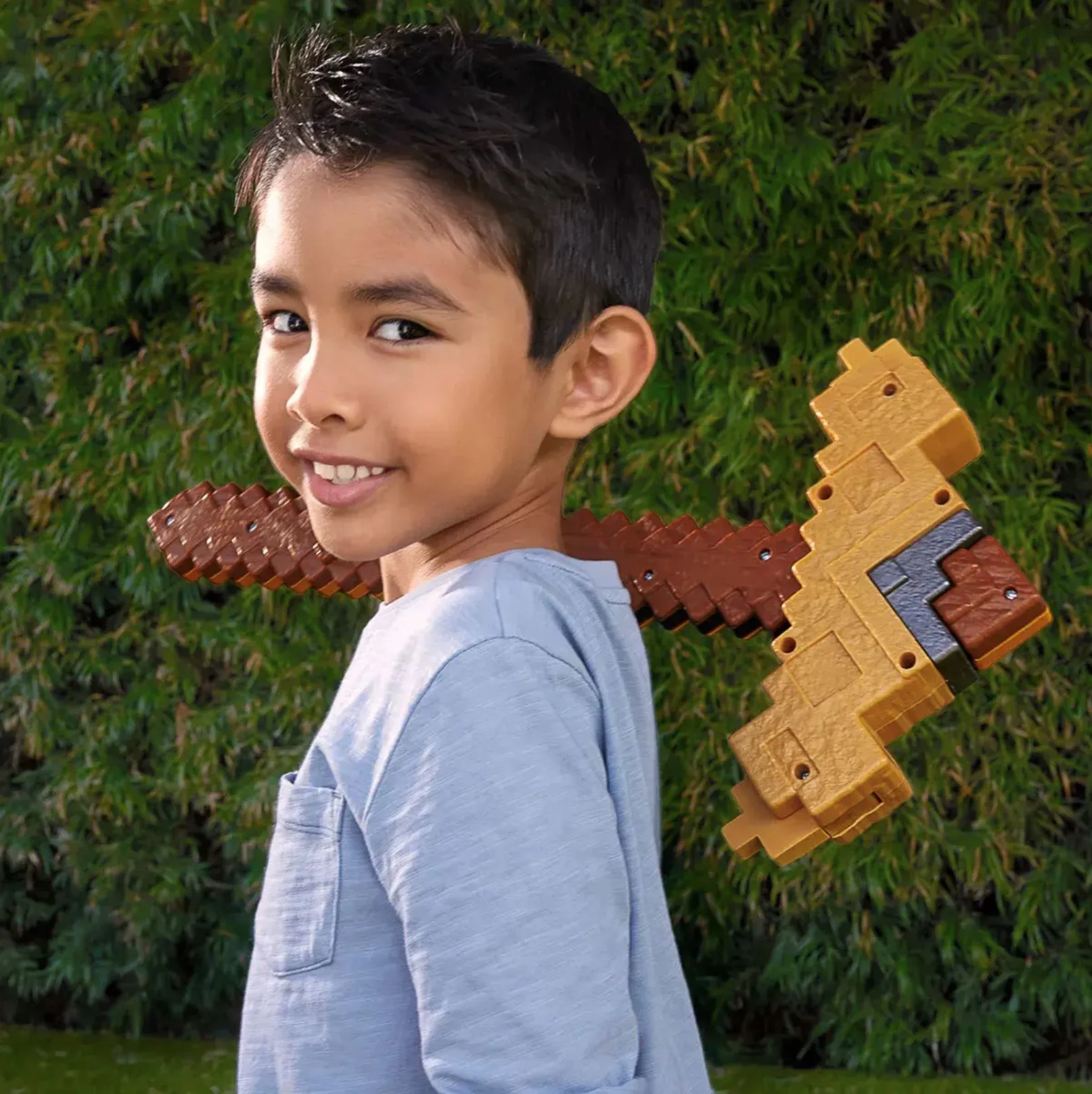 Jucarie 2 in 1 Mattel Minecraft Sabie si tarnacop pixelat foto