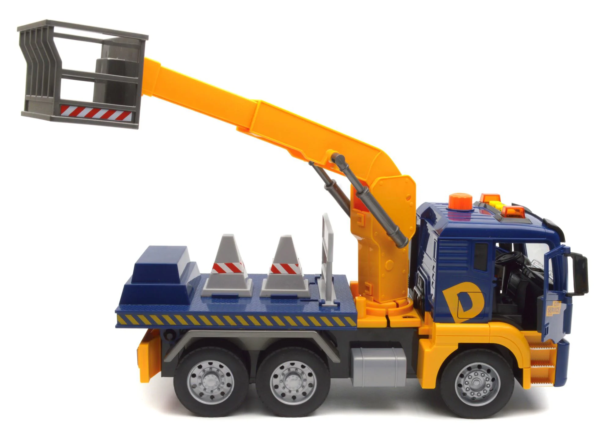 Camion de serviciu cu macara Wenyi cu lumini si sunete 1:10 foto