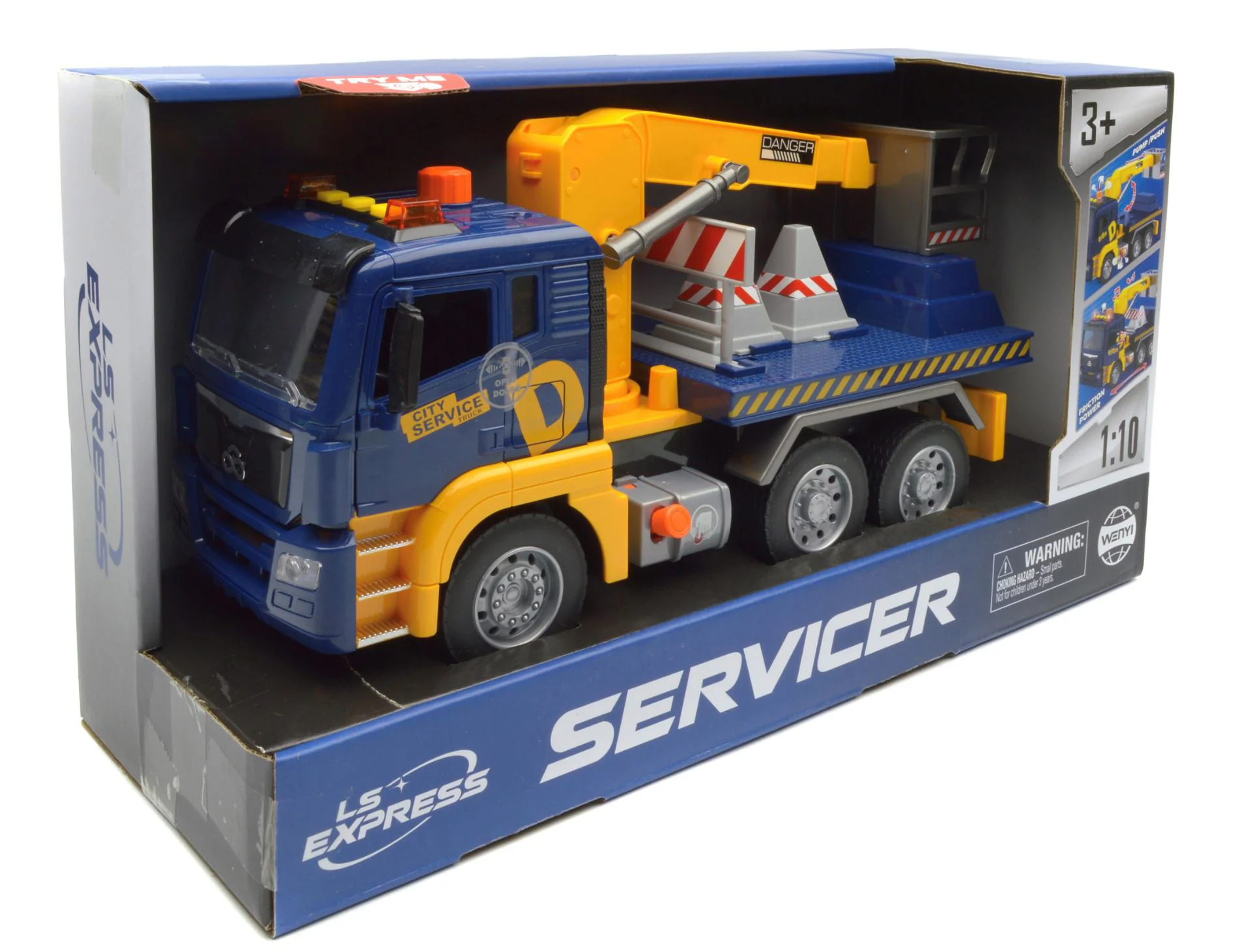 Camion de serviciu cu macara Wenyi cu lumini si sunete 1:10 foto