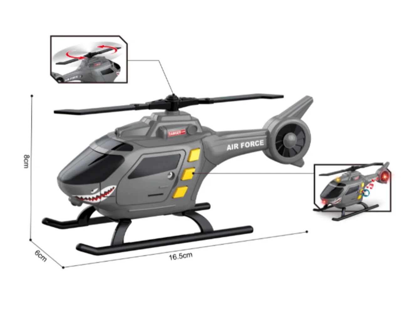 Elicopter militar Wenyi cu lumini si sunete 1:32 foto