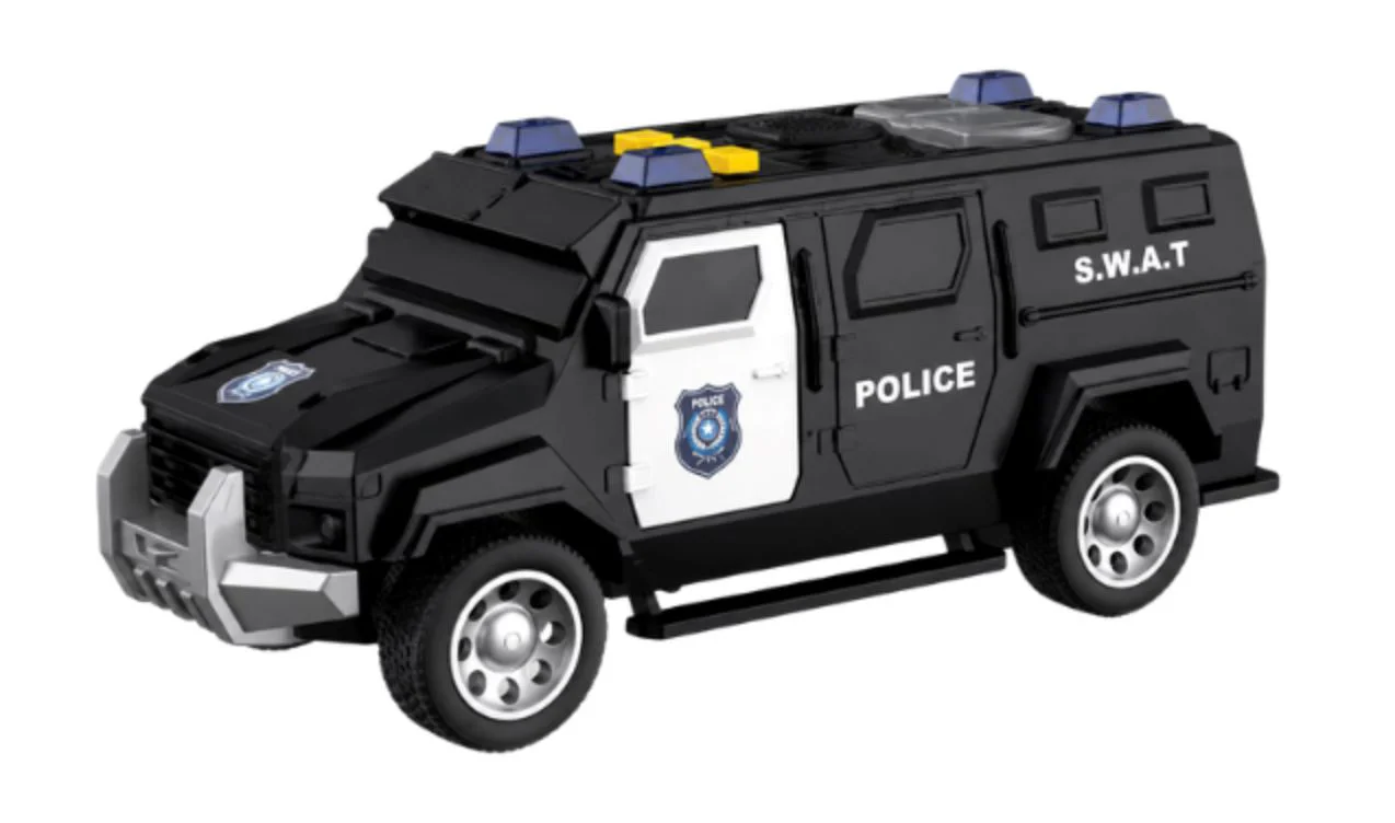 Set de vehicule de salvare Wenyi cu frictiune, lumini si sunete 1:32 foto