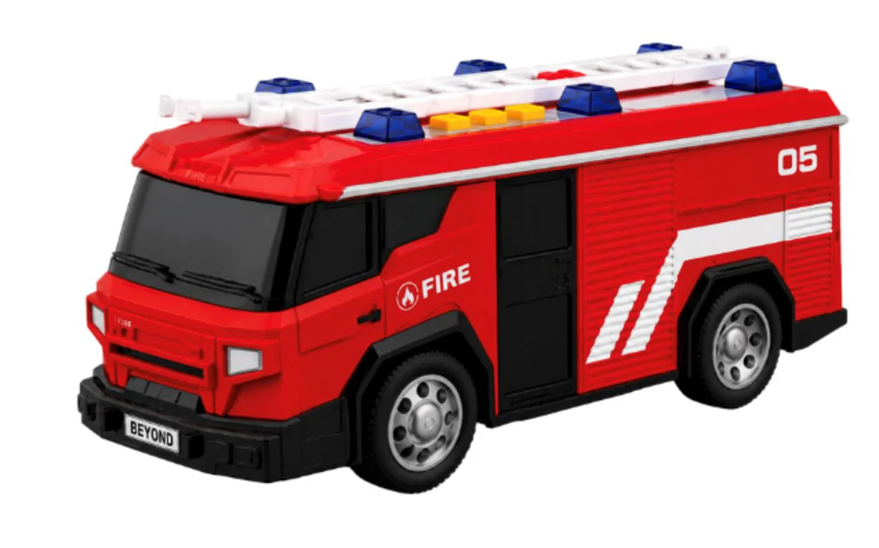 Set de vehicule de salvare Wenyi cu frictiune, lumini si sunete 1:32 foto
