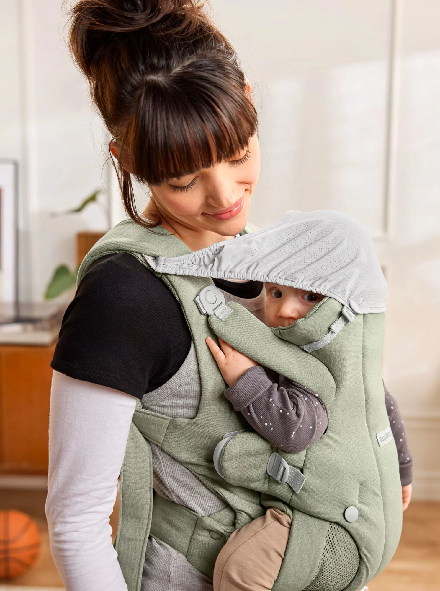 Рюкзак-кенгуру BabyBjorn Hold Woven Light Green foto