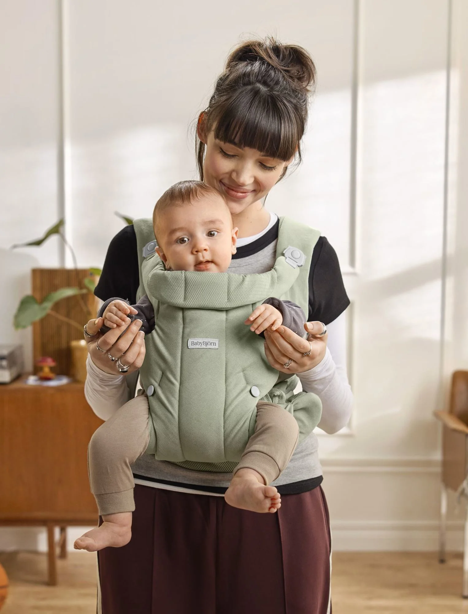 Рюкзак-кенгуру BabyBjorn Hold Woven Light Green foto