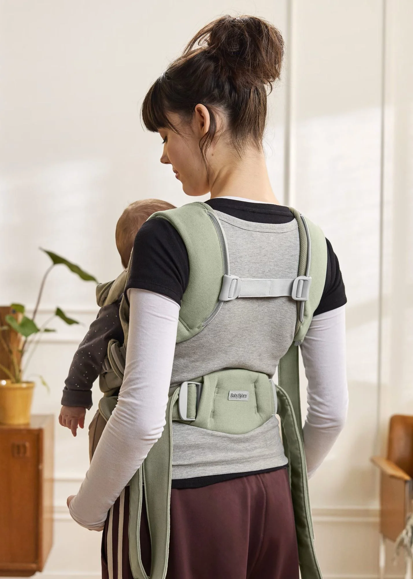 Рюкзак-кенгуру BabyBjorn Hold Woven Light Green foto