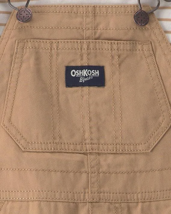 OshKosh Set 2 piese Stripes - bluza cu maneca lunga si salopeta foto