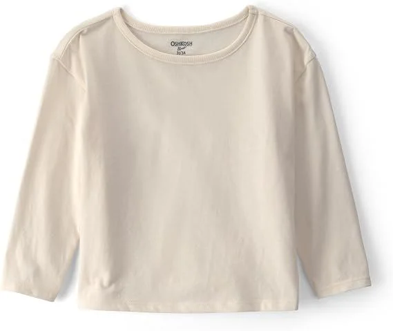 OshKosh Set 2 piese Tiny Flowers - bluza cu maneca lunga si salopeta foto