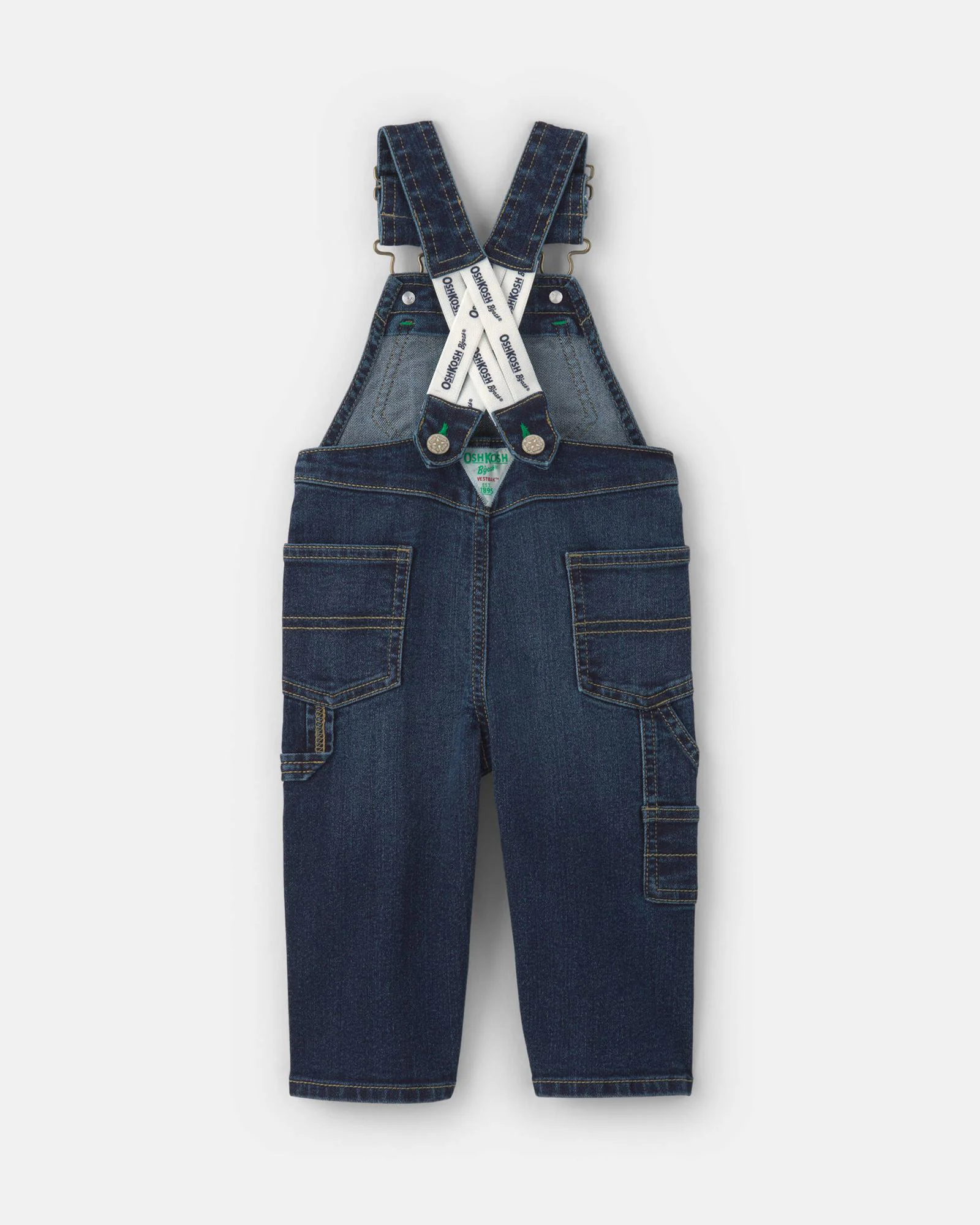 OshKosh Salopeta din denim cu bretele elastice Dark Wash foto