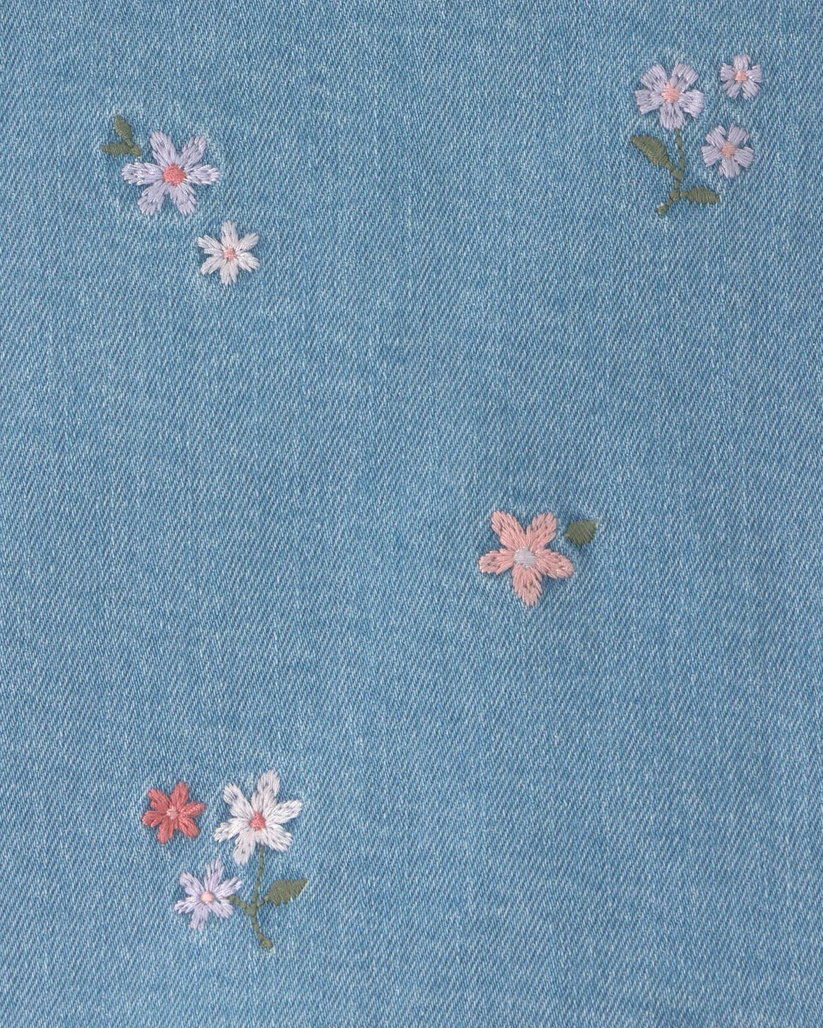 OshKosh Fustita-pantalon din denim cu broderie florala foto