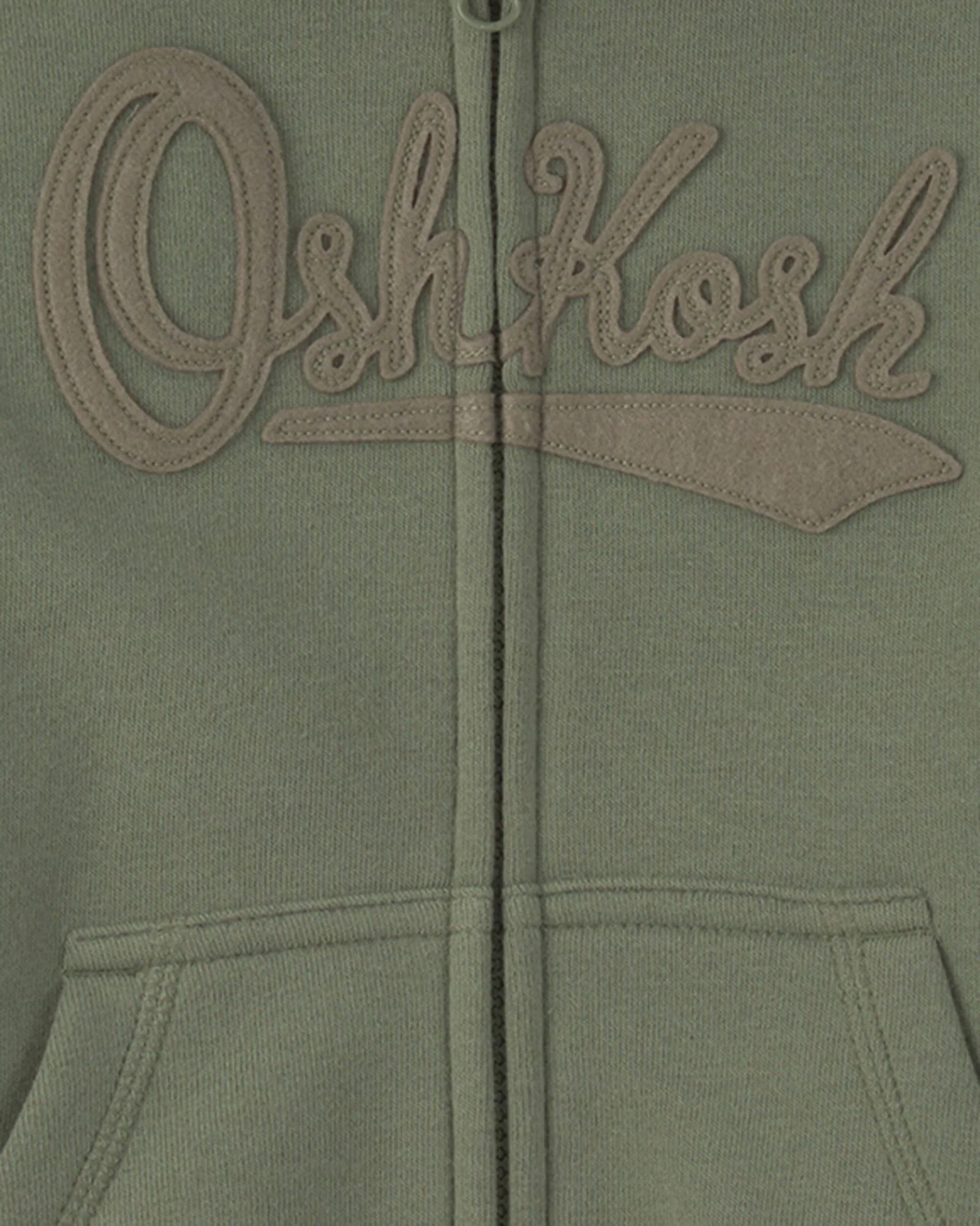 OshKosh Hanorac cu gluga si fermoar Olive foto