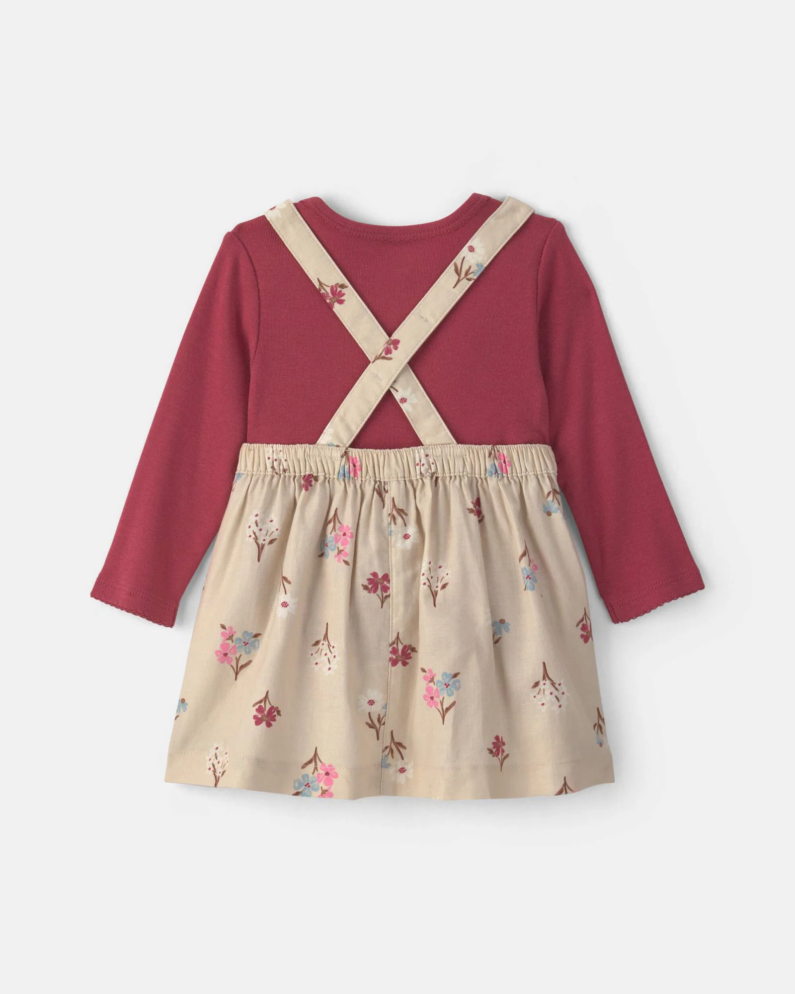 Carter's Set 3 piese Burgundy - salopeta tip rochita, body si o pereche de sosete foto